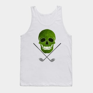 Skull and Golf Clubs Tank Top